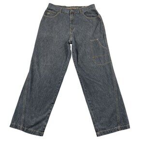 Y2K State Property Jeans Mens 36x31 Grey Workwear Denim 2002